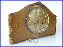 Mauthe German Vintage Antique Mantel Shelf Clock (Junghans Kienzle Hermle era)