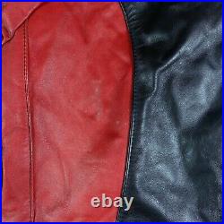 Mens Vintage German Harro Leather Motorcycle Jacket Size S 98