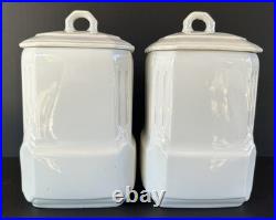 Mepoco Ware Kitchen Canister Jars Sugar Flour Salt Opalescent German Lusterware