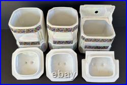 Mepoco Ware Kitchen Canister Jars Sugar Flour Salt Opalescent German Lusterware