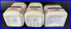 Mepoco Ware Kitchen Canister Jars Sugar Flour Salt Opalescent German Lusterware