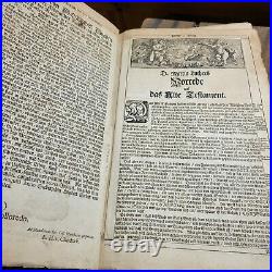 Nice old Vintage Large Rare Giant 1755 Antique GERMAN BIBLE Gothic Catholic