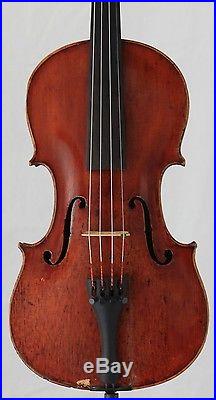 Nice old antique 4/4 Violin labeled Amati One piece back Vintage German