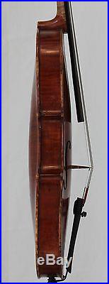 Nice old antique 4/4 Violin labeled Amati One piece back Vintage German
