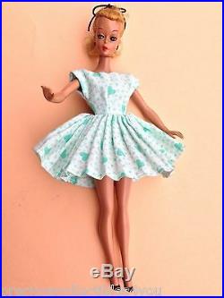 Nm Near Mint Original German Vintage Bild LILLI Hausser Barbie 7.5 Green Dress