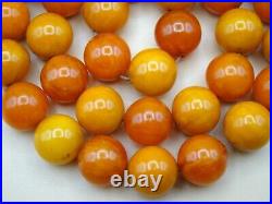 Old Real Antique Rare German Bakelite Amber Necklace Rosary Prayer Beads 186 Gr
