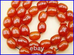 Old Real Antique Rare German Bakelite Amber Necklace Rosary Prayer Beads 28 Gr
