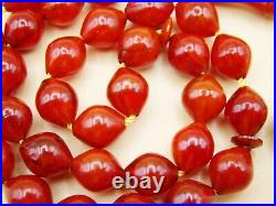 Old Real Antique Rare German Bakelite Amber Necklace Rosary Prayer Beads 29 Gr