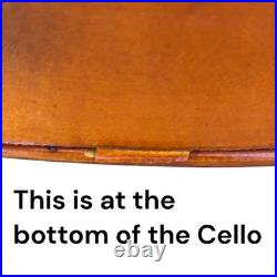 Old Vintage Antique German Copy Antonius Stradivarius Cremonensis Anno Cello 4/4