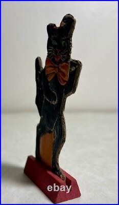 Old Vintage Antique Halloween German Skittle Game Black Cat Germany 1920s Old Vintage Antique Halloween German Skittle Game Black Cat Germany 1920s