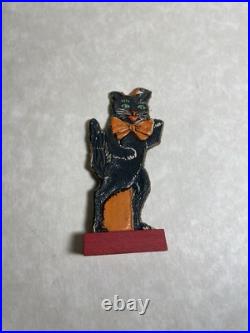 Old Vintage Antique Halloween German Skittle Game Black Cat Germany 1920s Old Vintage Antique Halloween German Skittle Game Black Cat Germany 1920s