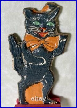 Old Vintage Antique Halloween German Skittle Game Black Cat Germany 1920s Old Vintage Antique Halloween German Skittle Game Black Cat Germany 1920s