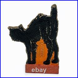 Old Vintage Antique Halloween German Skittle Game Scared Black Cat Germany 1920s