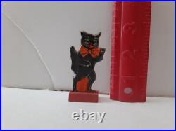 Old Vintage Antique Halloween German Skittle Game Walkin Black Cat Germany 1920s Old Vintage Antique Halloween German Skittle Game Walkin Black Cat Germany 1920s