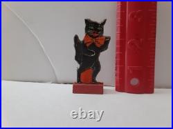Old Vintage Antique Halloween German Skittle Game Walkin Black Cat Germany 1920s Old Vintage Antique Halloween German Skittle Game Walkin Black Cat Germany 1920s