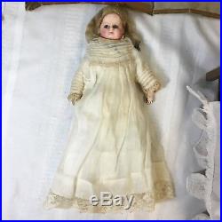 Original Providence 1849 Wax over Paper Mache 12 German Doll Antique Vintage