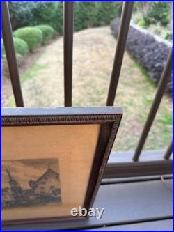 Original VTG Etching/Signed by M. Schone/ The Beautiful Fountain in Nuremberg