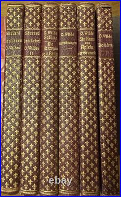 Oscar Wilde German Werke 1908 Wiener Verlag 6 Vol Decorative Set Sherard