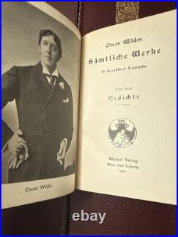 Oscar Wilde German Werke 1908 Wiener Verlag 6 Vol Decorative Set Sherard