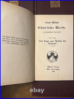 Oscar Wilde German Werke 1908 Wiener Verlag 6 Vol Decorative Set Sherard