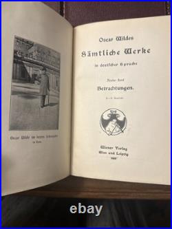 Oscar Wilde German Werke 1908 Wiener Verlag 6 Vol Decorative Set Sherard