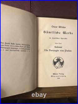Oscar Wilde German Werke 1908 Wiener Verlag 6 Vol Decorative Set Sherard