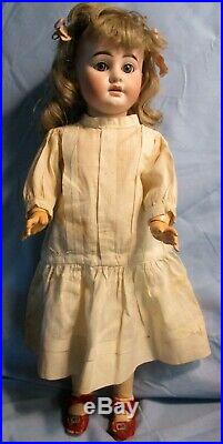 PERFECT Early Antique German Bisque AM 1894 Doll, Factory Dress, Socks & Shoes