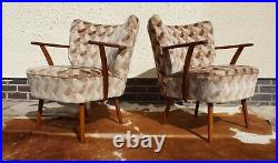 Pair Of MID Century Vintage German Armchairs / Chairs Great Condition Sept