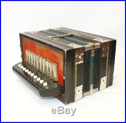 Parsifal Melodeon Vintage Accordion Antique One Row German Made Instrument Box