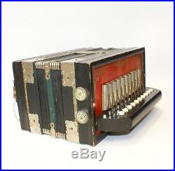 Parsifal Melodeon Vintage Accordion Antique One Row German Made Instrument Box