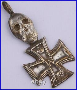 Pendant ww1 WWI German IRON Cross 1914 Skull Special FORCE Shock TROOPs Assault