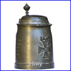 Pewter German Regimental Beer Stein 1914/15 WW1 Era