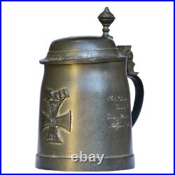 Pewter German Regimental Beer Stein 1914/15 WW1 Era