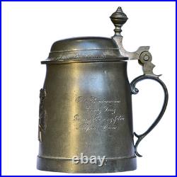 Pewter German Regimental Beer Stein 1914/15 WW1 Era