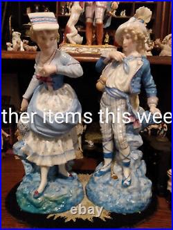 Porcelain figurine german antique nouveau vintage girl doll house miniature