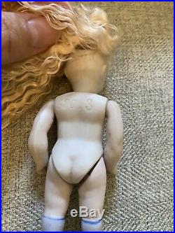 Pretty Antique All Bisque Kestner Mold 620 Glass Eye German Doll Nicely Dressed