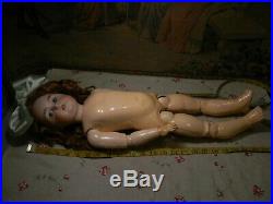 Pretty Marked Princess Bisque Head Doll 21, Jointed Compo Body