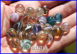 Quality Marbles bunch of 23 antique German PEEWEE marbles OTV003