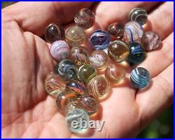 Quality Marbles bunch of 23 antique German PEEWEE marbles OTV003