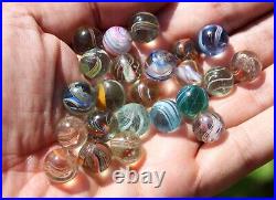 Quality Marbles bunch of 23 antique German PEEWEE marbles OTV003