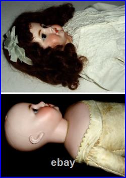 RARE! Antique German 949 SIMON & HALBIG Doll 17 Closed Mouth Solid Dome