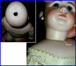RARE! Antique German 949 SIMON & HALBIG Doll 17 Closed Mouth Solid Dome