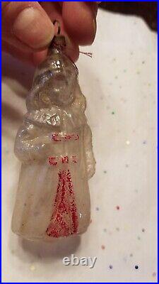 RARE Antique Kate Greenaway Girl German Glass Christmas Ornament