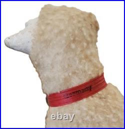 RARE Antique Lg GERMAN Wooly Putz Sheep CHRISTMAS Ribbon BELL 5 T VGC #1