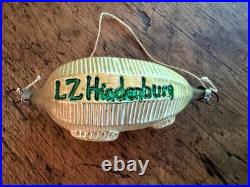 RARE LZ 129 Hindenburg German Antique Hand Blown Glass Ornament, ships FREE