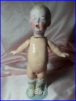 RARE! Real Antique, German Bisque Character #7761 Heubach Spinach Boy 11