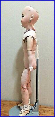 RARE Simon Halbig 759 Doll Shoulder Head, Pink Cloth Body, 25
