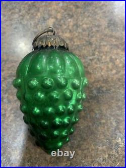 RARE! Vintage Green German KUGEL Christmas ornament, berry cluster