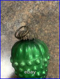RARE! Vintage Green German KUGEL Christmas ornament, berry cluster