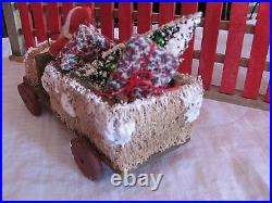 RETIRED Bethany Lowe Antique German Christmas Santa Sponge, Moss Car, Presents, etc